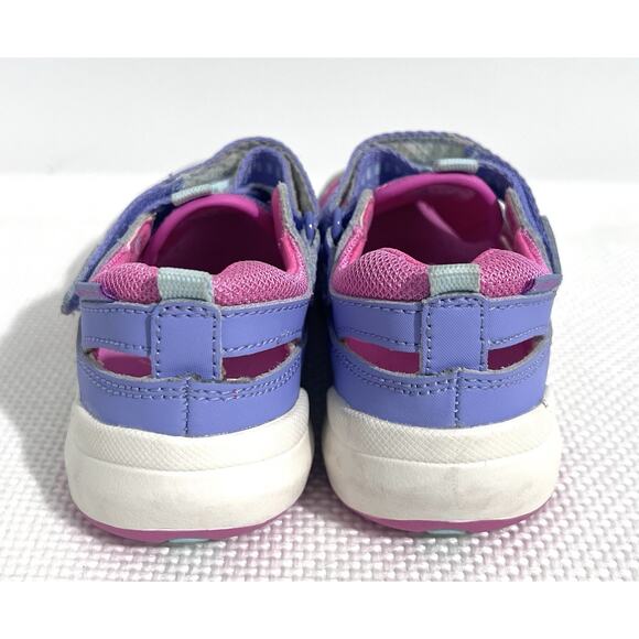 Stride Rite SRT Wade Running Girls Sandals 9.5W Blue Pink White Breathable Logo - Picture 3 of 10